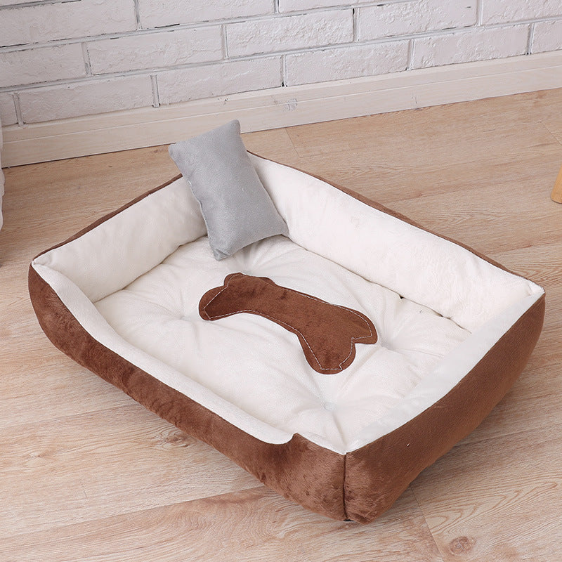 JMT-219722 Cozy Dog Paw Print Mattress with Soft Corduroy and Suede Fabric