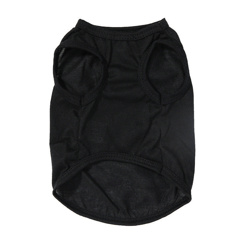 JMT-220042 All-Black Cotton Cat Vest - Casual, Stain-Resistant, Various Sizes Available