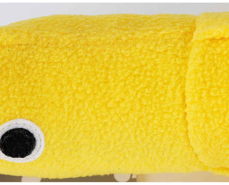 JMT-220234 Interactive Snuffle Dog Toy - Yellow Fleece and Stuffed Cotton, 36x34cm, Ideal for Bonding and Training