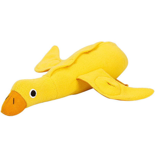 JMT-220234 Interactive Snuffle Dog Toy - Yellow Fleece and Stuffed Cotton, 36x34cm, Ideal for Bonding and Training