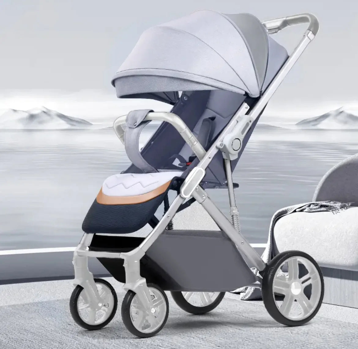JMT-220554 Adjustable Baby Stroller with High-Quality Control for Newborns