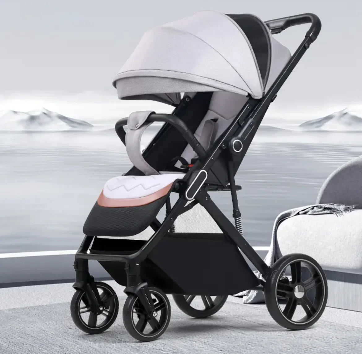 JMT-220554 Adjustable Baby Stroller with High-Quality Control for Newborns