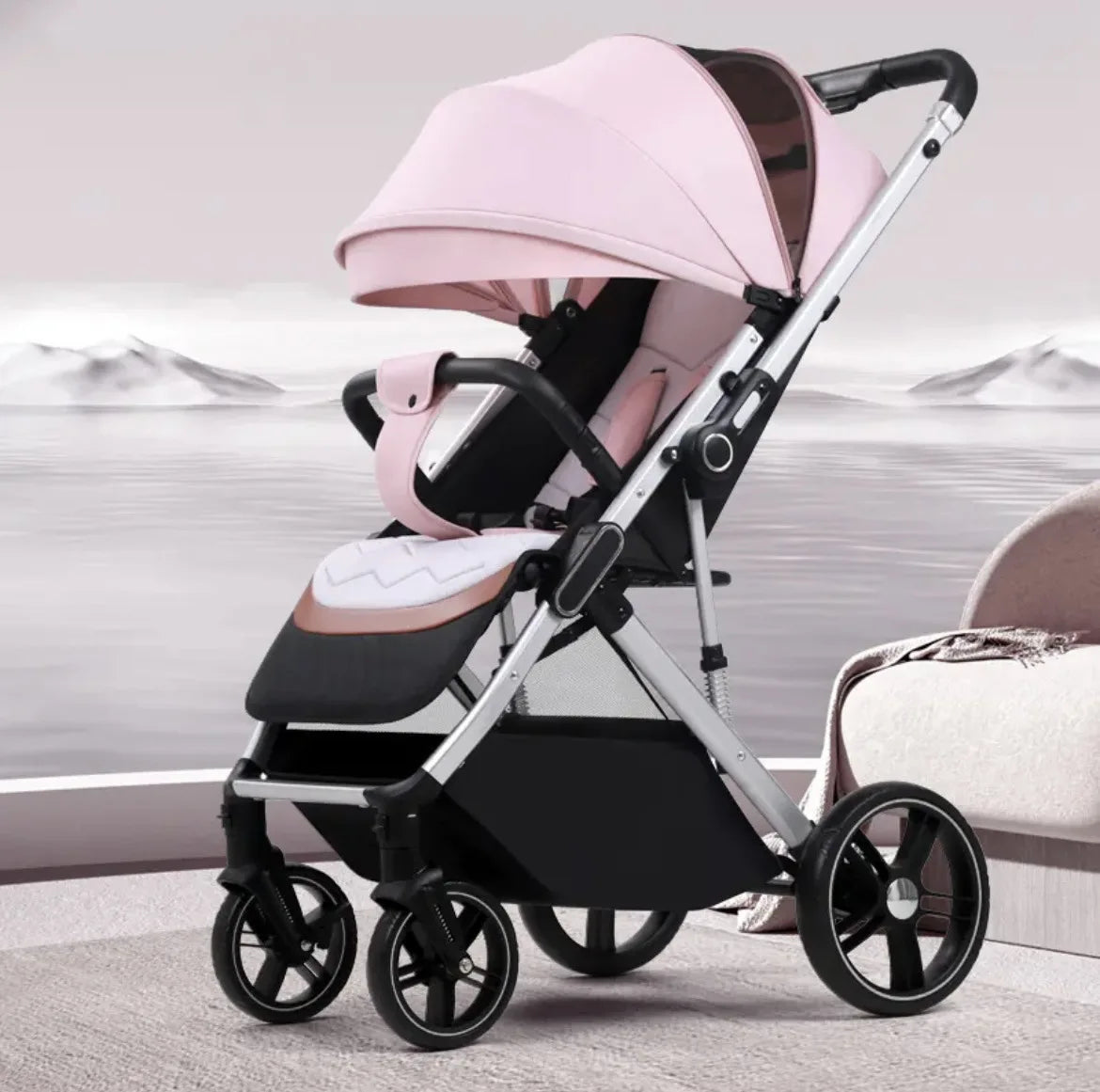 JMT-220554 Adjustable Baby Stroller with High-Quality Control for Newborns