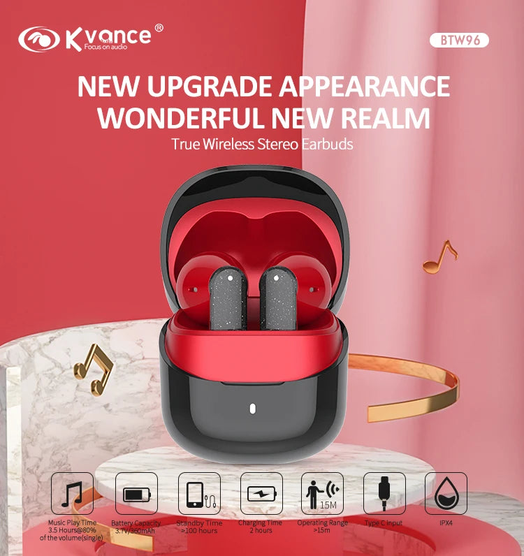 JMT-220746 Kvance Hall Switch Wireless Gaming Earbuds - Waterproof TWS Earphones