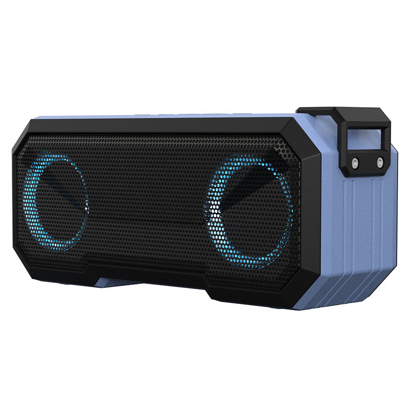 JMT-220746 Waterproof Colorful Luminous Outdoor Bluetooth Speaker with Dual Speakers and Power Bank Function