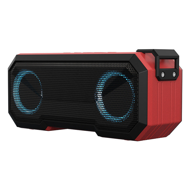 JMT-220746 Waterproof Colorful Luminous Outdoor Bluetooth Speaker with Dual Speakers and Power Bank Function