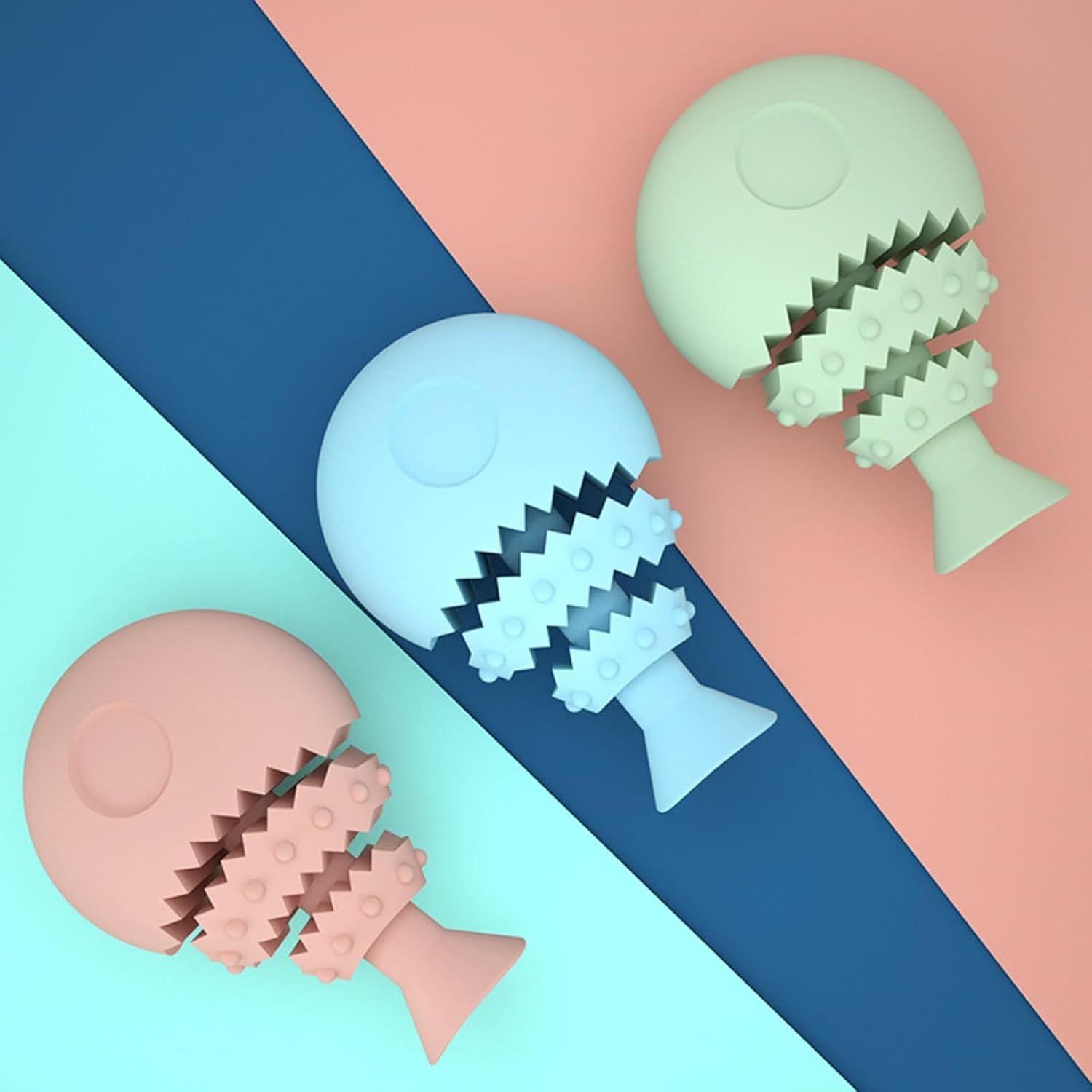 JMT-221386 Fish Bone Shaped Dog Chew Toy - Interactive Dental Training Toy for Small to Large Dogs