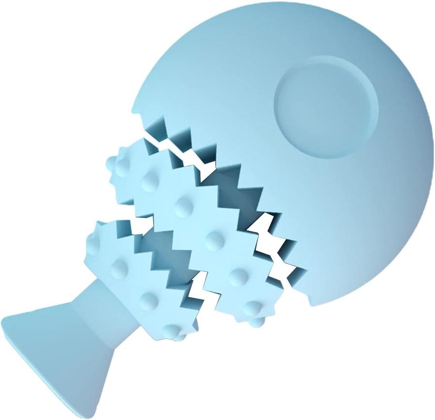 JMT-221386 Fish Bone Shaped Dog Chew Toy - Interactive Dental Training Toy for Small to Large Dogs