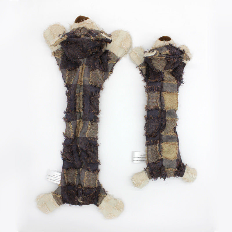 JMT-221706 Teddy Bear Plush Doll Toy for Dogs and Cats, Available in Light Brown, Dark Purple, and Denim Blue, 36x15CM