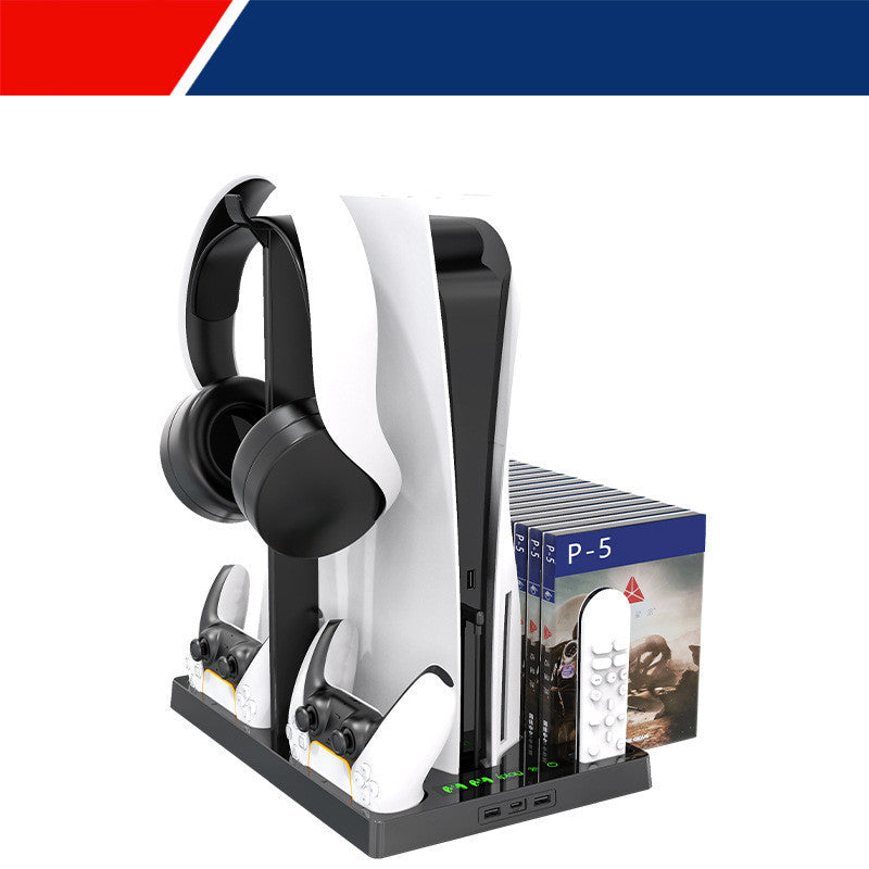 JMT-221898 PS5 Multifunctional Handle Holder with Charging, Cooling Fan and Storage Bracket