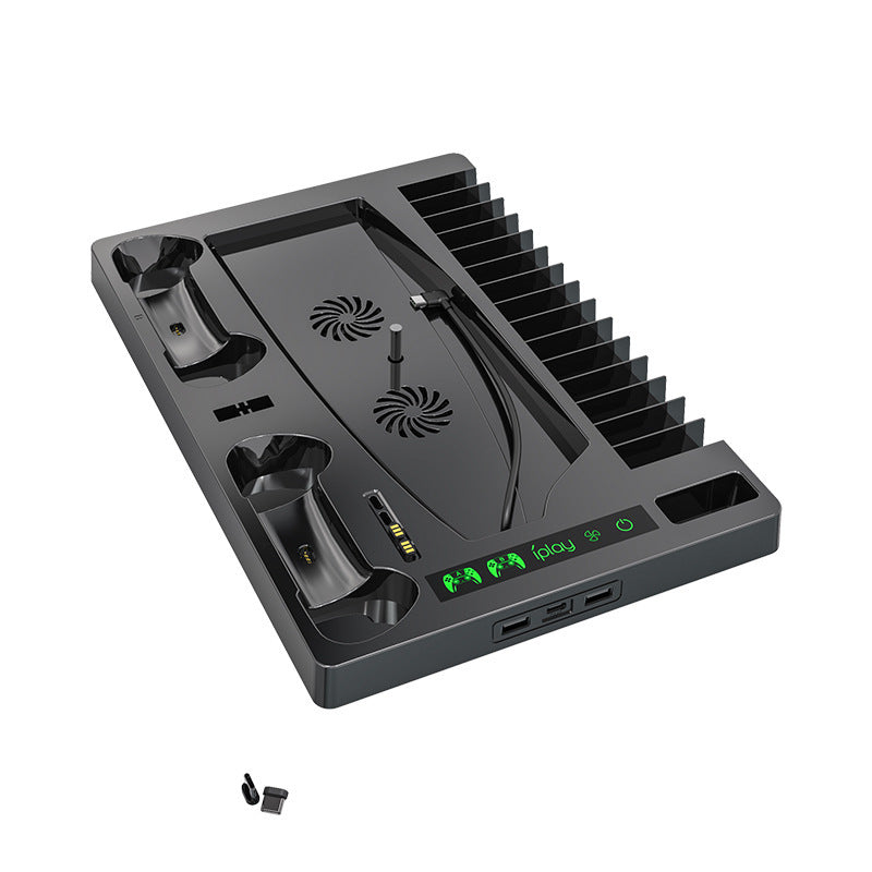 JMT-221898 PS5 Multifunctional Handle Holder with Charging, Cooling Fan and Storage Bracket