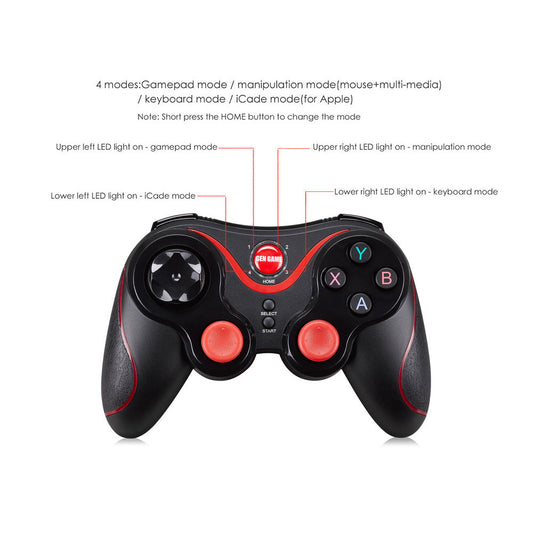JMT-222026 Wireless Bluetooth Gamepad for Mobile Gaming - Compatible with Android and iOS Devices