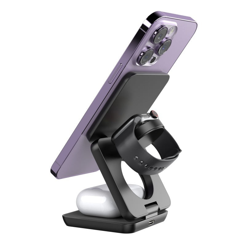 JMT-222410 Magnetic Wireless Charging Stand with 15W Output and Folding Design
