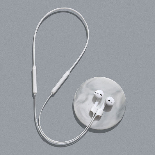 JMT-222538 Silicone Earphone Sleeve and Anti-Lost Lanyard for AirPods - Compatible with Apple Devices - Available in Black, Grey, and Red