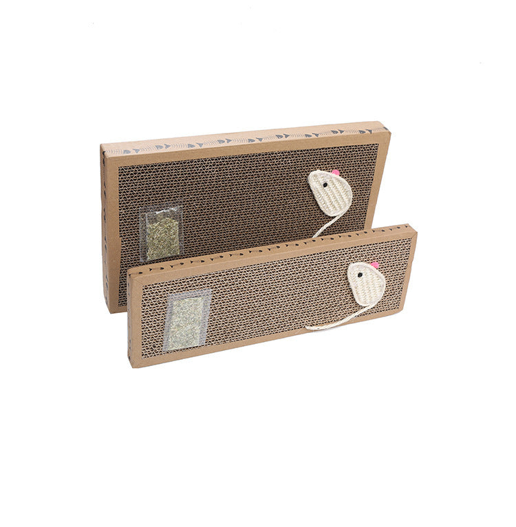 JMT-222730 Cat Scratching Board with Woven Sisal Mouse and Catnip - Large and Small Sizes Available