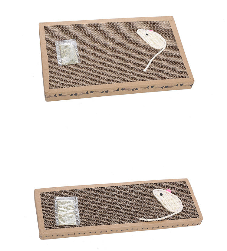 JMT-222730 Cat Scratching Board with Woven Sisal Mouse and Catnip - Large and Small Sizes Available