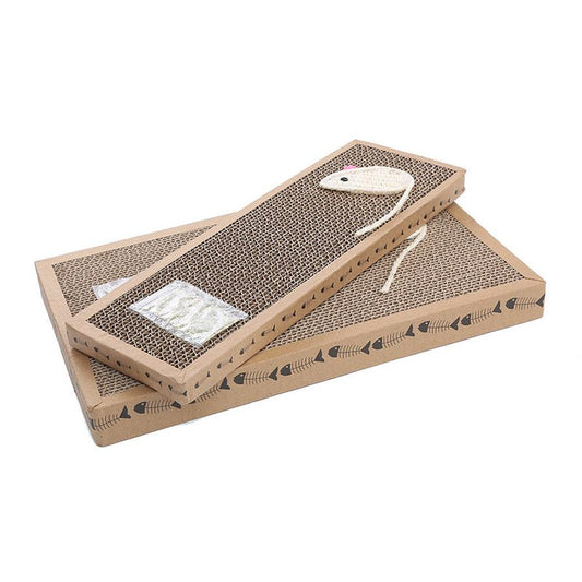 JMT-222730 Cat Scratching Board with Woven Sisal Mouse and Catnip - Large and Small Sizes Available