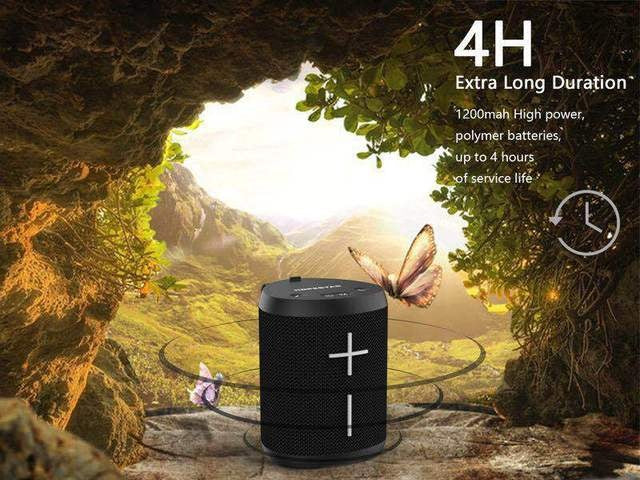 JMT-222730 Portable 2.1 Bluetooth Speaker with 5W Output, Waterproof, Dustproof, and 5-Hour Playtime