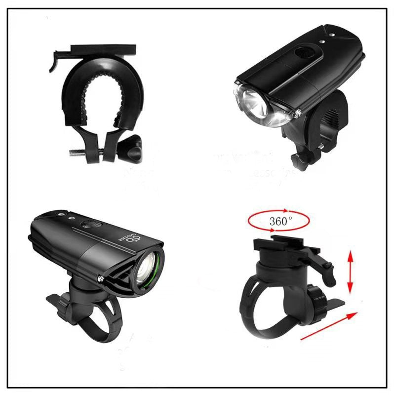 JMT-222922 Black Bicycle LED Night Headlight for Enhanced Visibility