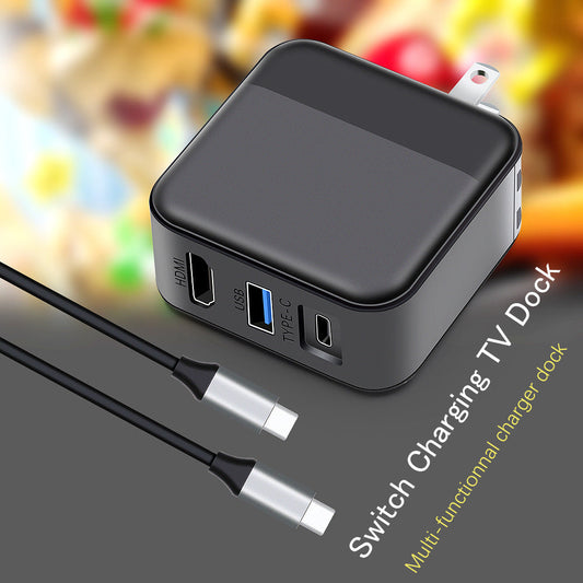 JMT-223050 2-in-1 AC Adapter for Nintendo Switch with TV Conversion and Host Charging