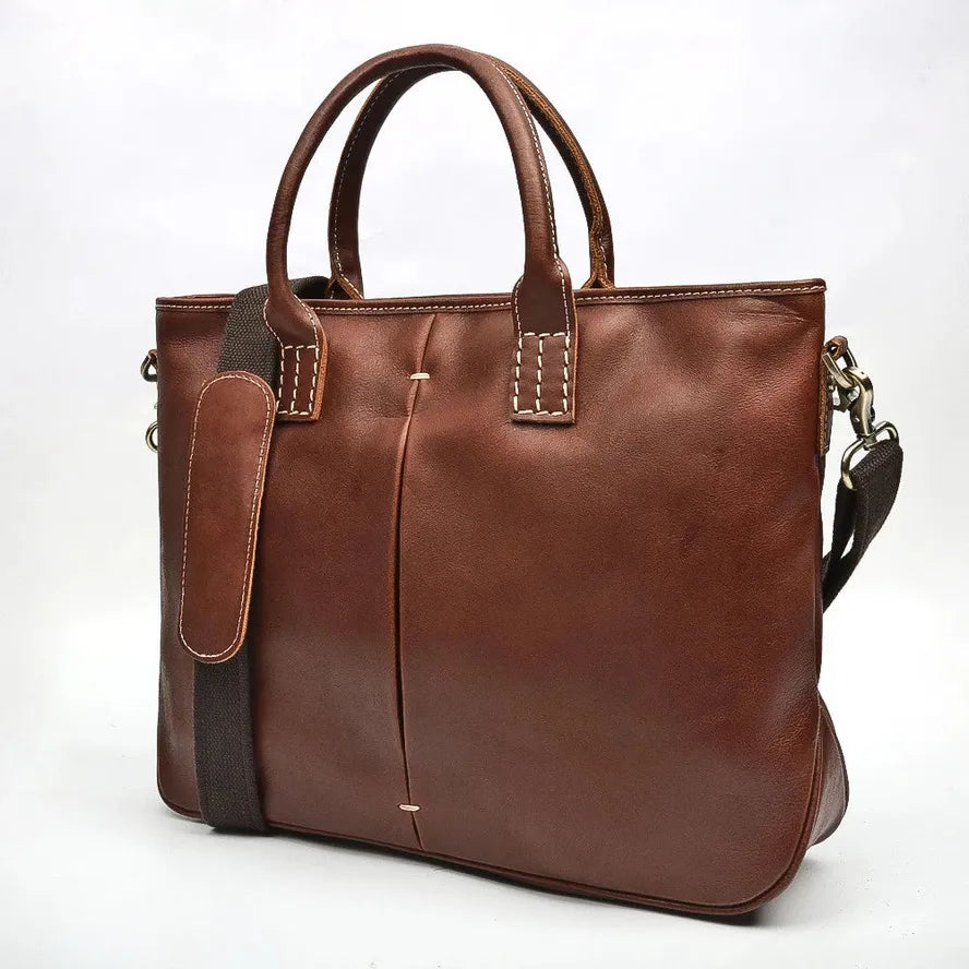 JMT-223114 Luxury Vintage Leather 14 Inch Laptop Bag for Men, Messenger Briefcase Ideal for Business Use