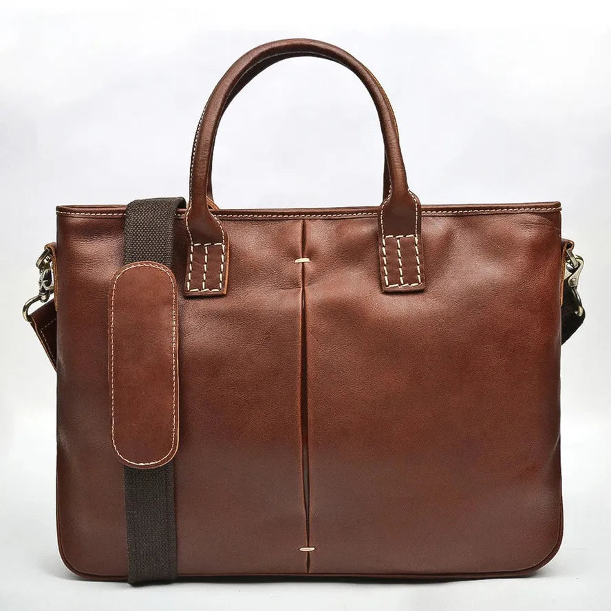 JMT-223114 Luxury Vintage Leather 14 Inch Laptop Bag for Men, Messenger Briefcase Ideal for Business Use