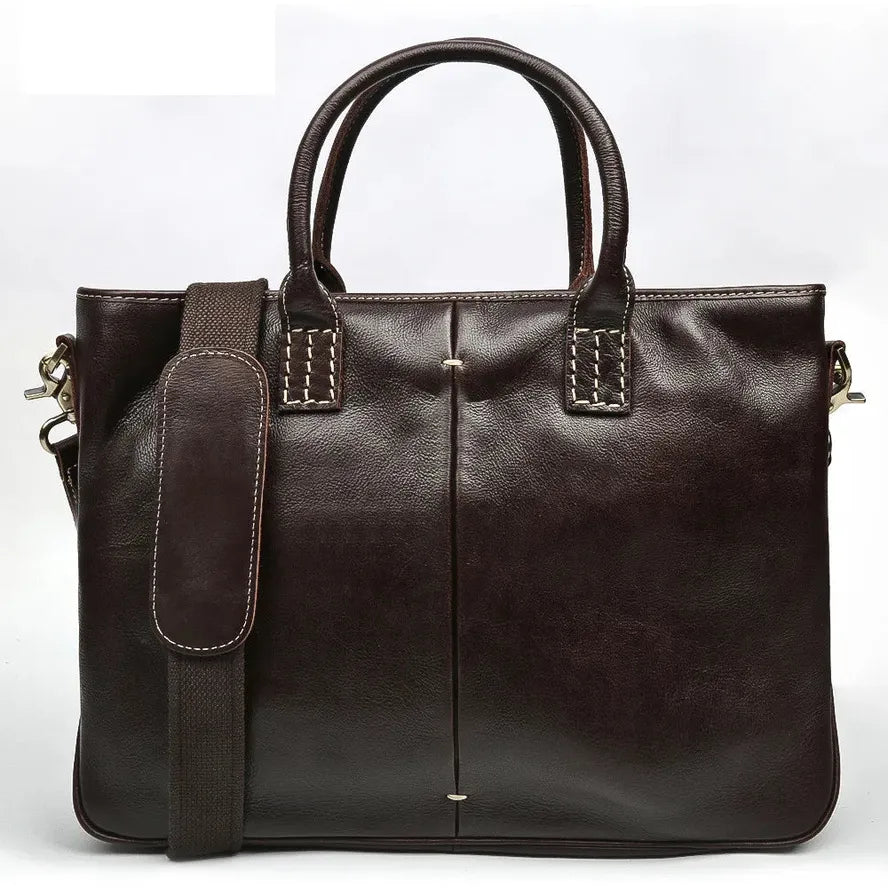JMT-223114 Luxury Vintage Leather 14 Inch Laptop Bag for Men, Messenger Briefcase Ideal for Business Use