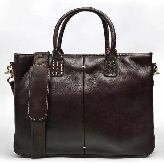 JMT-223114 Luxury Vintage Leather 14 Inch Laptop Bag for Men, Messenger Briefcase Ideal for Business Use