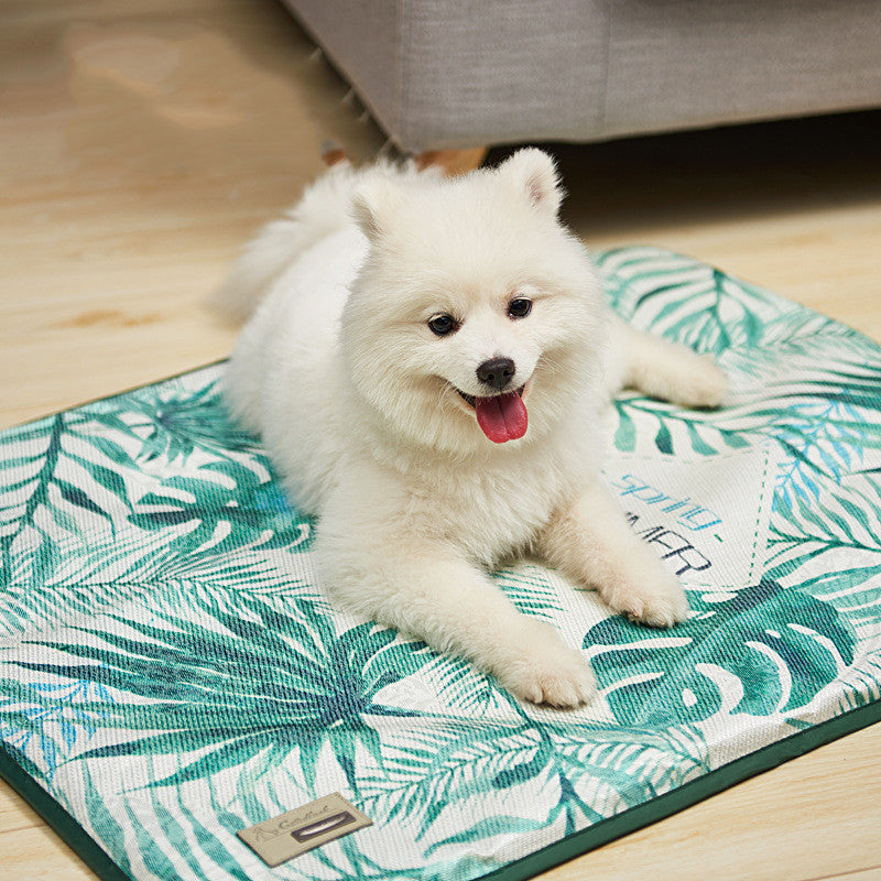JMT-223178 Cool Summer 3D Printed Ice Silk Pet Mat - Non-Stick & Cooling Comfort