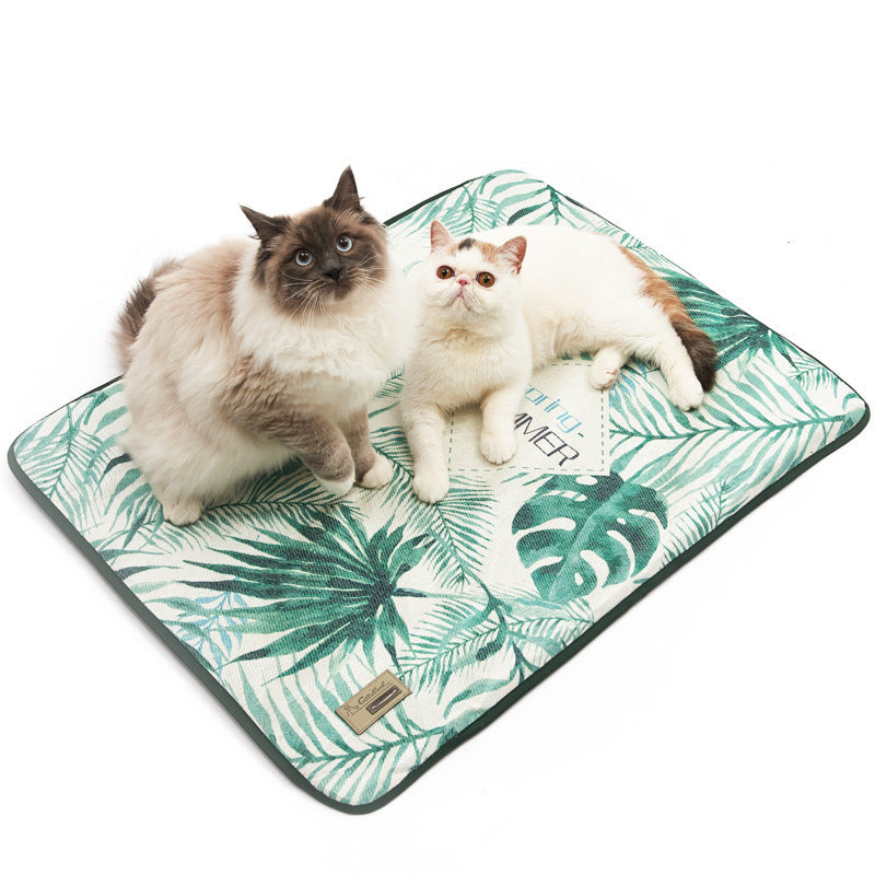 JMT-223178 Cool Summer 3D Printed Ice Silk Pet Mat - Non-Stick & Cooling Comfort