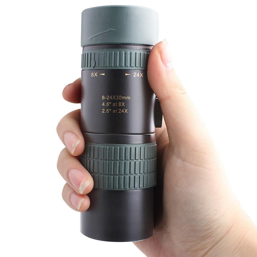 JMT-223242 Adjustable 8-24X30 Monocular Telescope with Phone Clip and Tripod