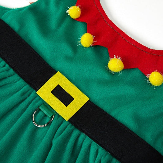 JMT-223626 Cute Green Knitted Dog Skirt for Christmas - Available in Multiple Sizes