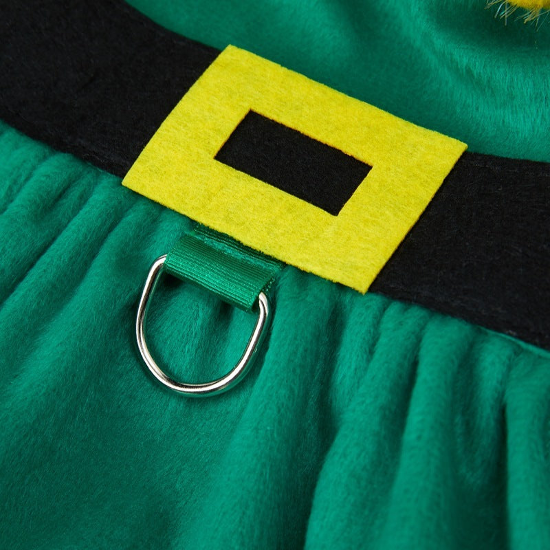 JMT-223626 Cute Green Knitted Dog Skirt for Christmas - Available in Multiple Sizes