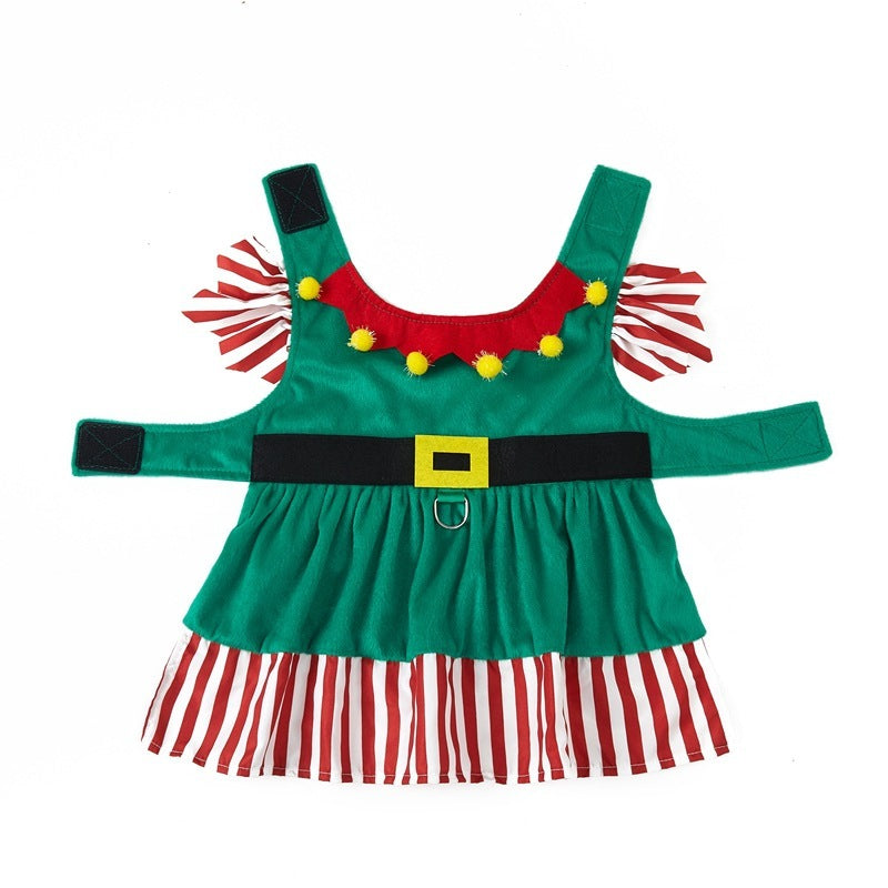 JMT-223626 Cute Green Knitted Dog Skirt for Christmas - Available in Multiple Sizes