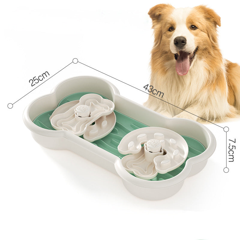 JMT-223690 Anti-Choking Slow Feeder Dog Bowl with Rotating Trays for Healthy Eating Habits - Suitable for Large Breeds