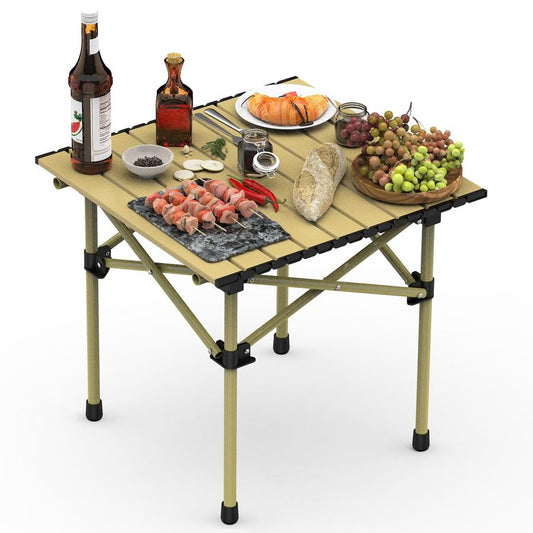 JMT-223754 Portable Folding Camping Table - Lightweight Carbon Steel Roll-up Desk for Outdoor Activities, Picnic, BBQ, and More with Carry Bag