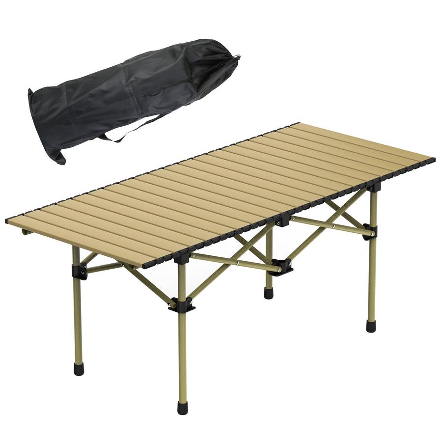 JMT-223754 Portable Folding Camping Table - Lightweight Carbon Steel Roll-up Desk for Outdoor Activities, Picnic, BBQ, and More with Carry Bag