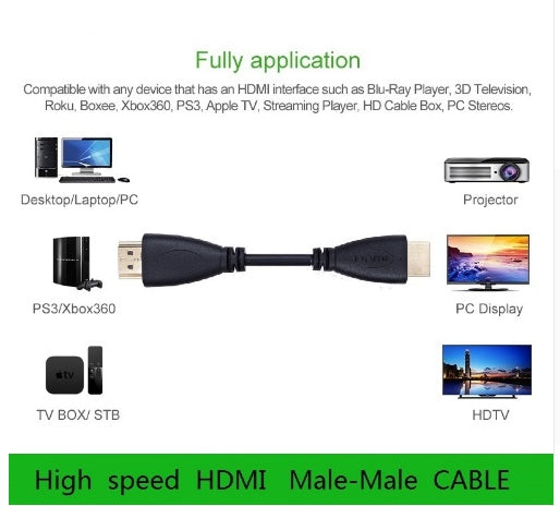 JMT-223818 High-Speed Gold Plated Male-Male HDMI Cable 1.4 Version for 1080P HD 3D Devices - Available in Multiple Lengths
