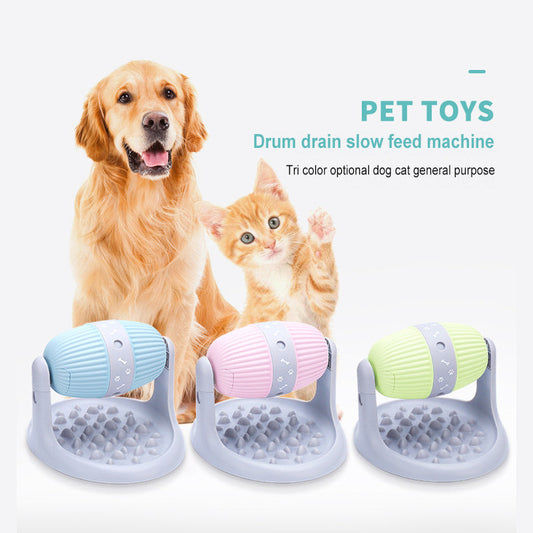 JMT-223882 Leaking Drum-Type Slow Feeder Toy for Dogs – Available in Blue, Pink, Green