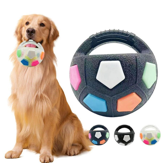 JMT-224010 Durable Football Tennis Ball Pet Toy for Dogs - Teething Relief & Outdoor Training Squeaker