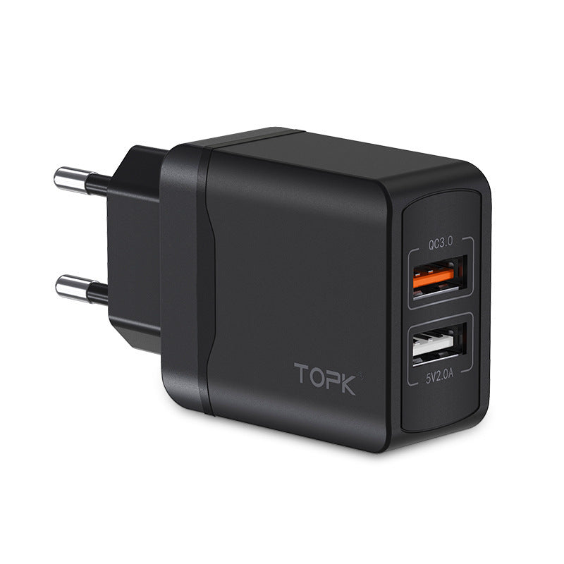 JMT-224202 18W QC 3.0 Dual USB Charger with Smart ID Technology for Fast Mobile Device Charging