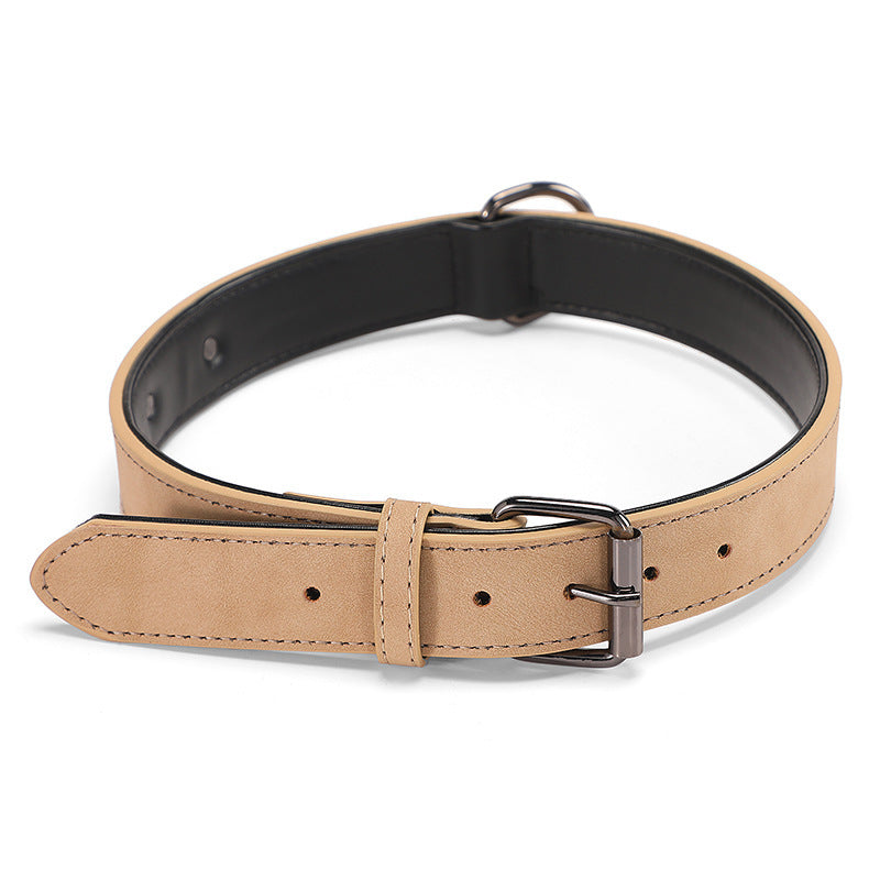 JMT-224522 Microfiber Leather Engraved Adjustable Anti-Lost Dog Collar - Multiple Colors Available