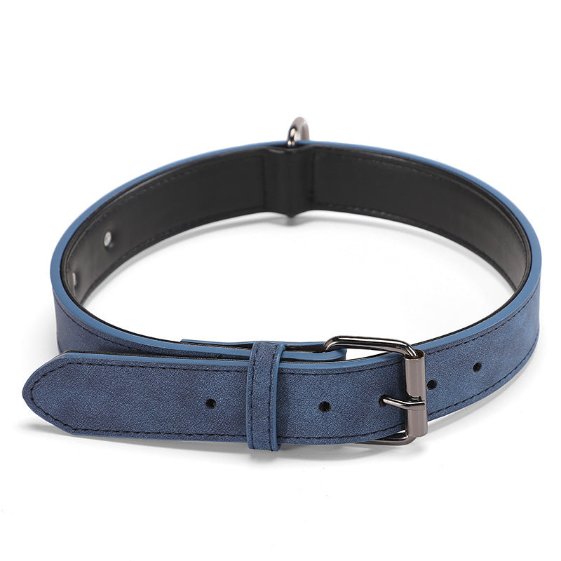 JMT-224522 Microfiber Leather Engraved Adjustable Anti-Lost Dog Collar - Multiple Colors Available