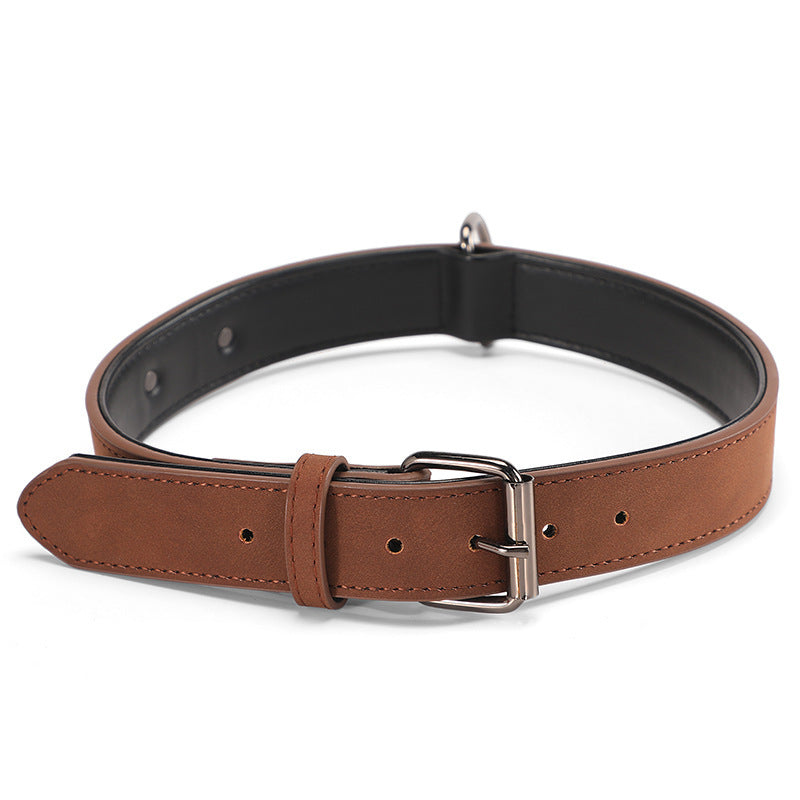 JMT-224522 Microfiber Leather Engraved Adjustable Anti-Lost Dog Collar - Multiple Colors Available