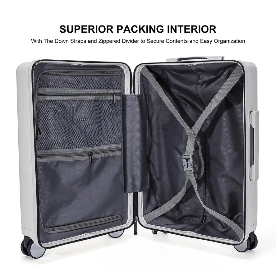 JMT-224586 Designer Hard Shell ABS PC Trolley Travel Suitcases Set - 3 Pieces Luggage for Versatile Travel