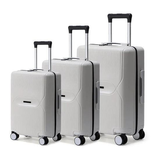 JMT-224586 Designer Hard Shell ABS PC Trolley Travel Suitcases Set - 3 Pieces Luggage for Versatile Travel