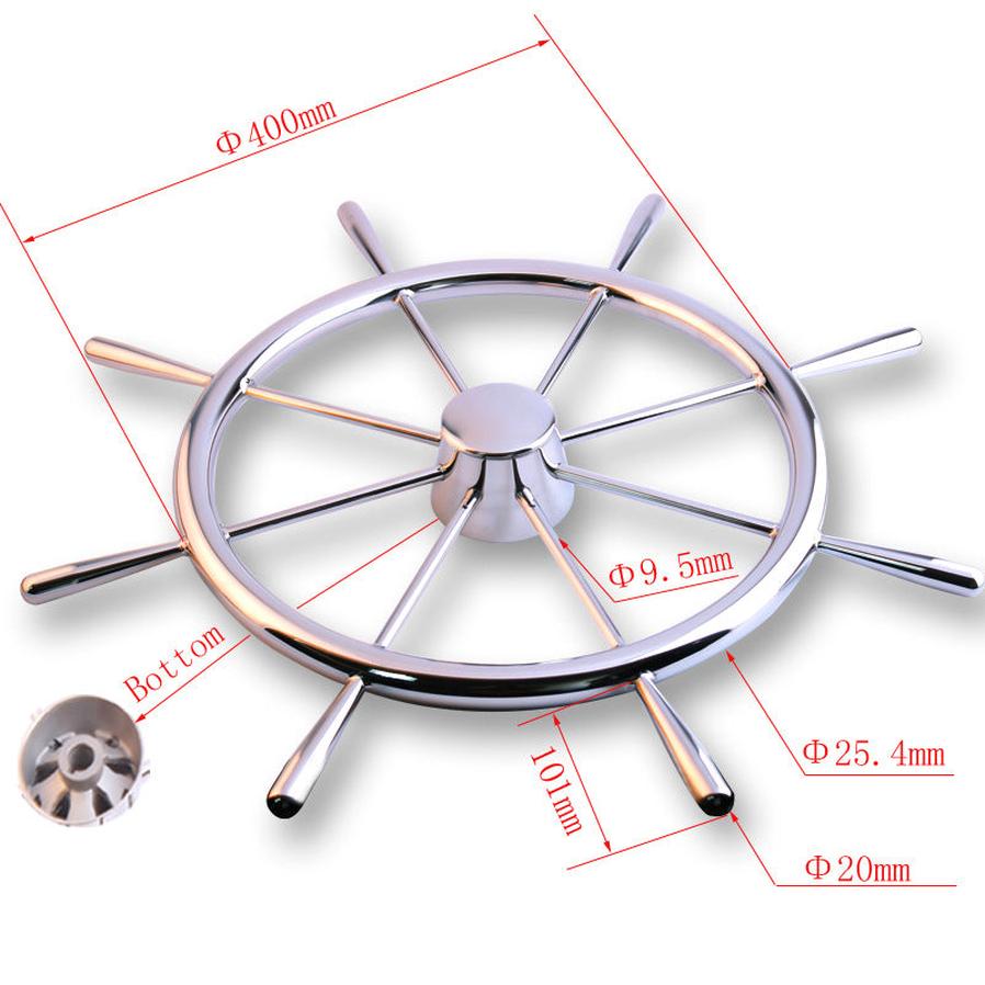 JMT-224906 Stainless Steel Steering Wheel for Yacht Accessories - Durable Marine Hardware