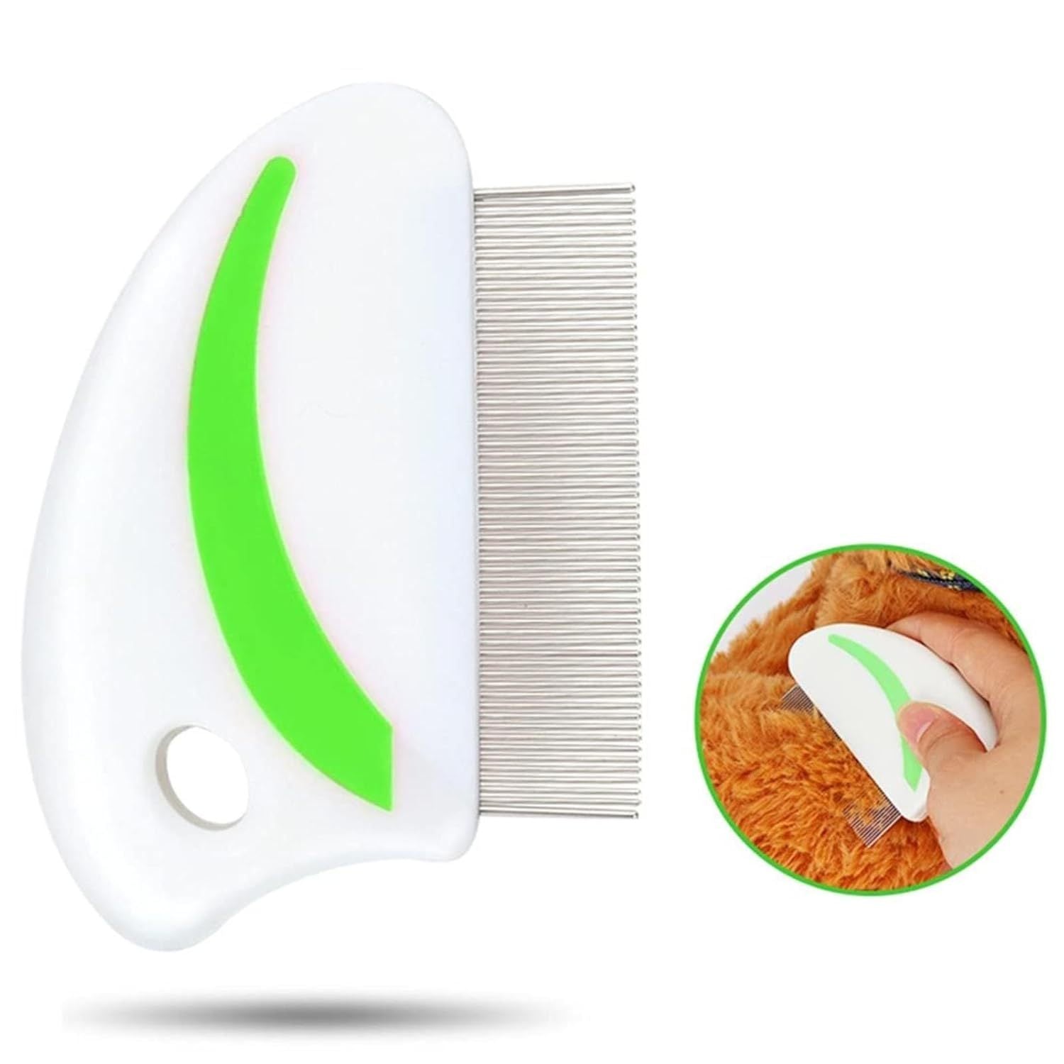 JMT-225098 Professional Pet Grooming Comb Set for Dogs and Cats - Includes Dematting Tool, Tear Stain Remover, and Flea Comb with Rounded Teeth