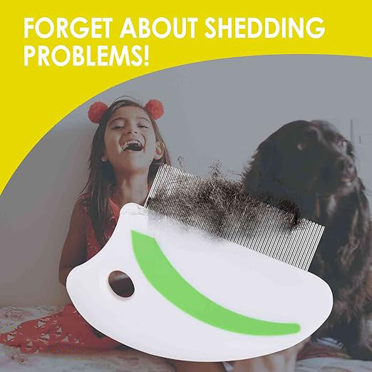 JMT-225098 Professional Pet Grooming Comb Set for Dogs and Cats - Includes Dematting Tool, Tear Stain Remover, and Flea Comb with Rounded Teeth