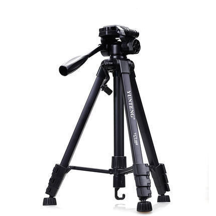 JMT-225546 Yunteng 668 SLR Tripod Camera Stand with 3D Pan Tilt - Black, Maximum Height 150cm